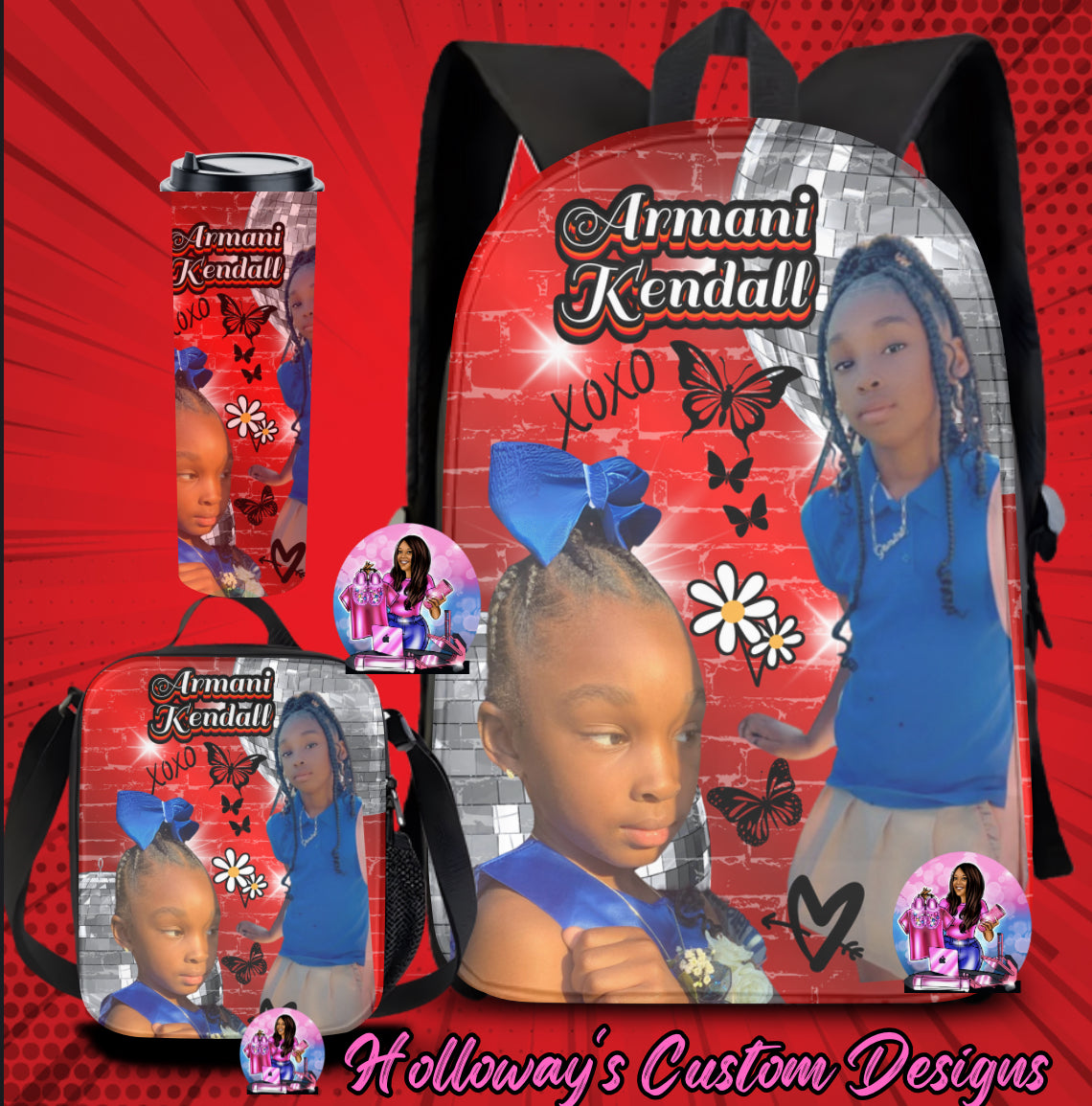 Customized B2 School Bookbag Set