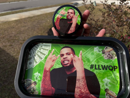 Rolling Tray and Grinder Set